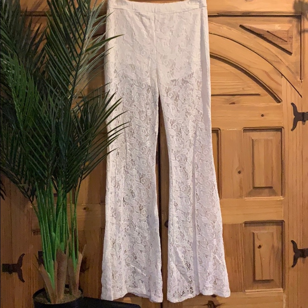 Flare lace pants